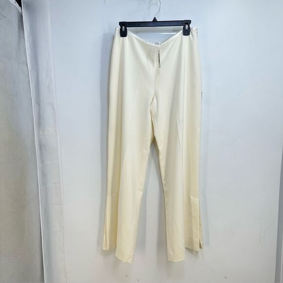 White House Black Market NWT  Size 8P Cream Color Wide Leg Dress Pants/TrouserS - Picture 1 of 14